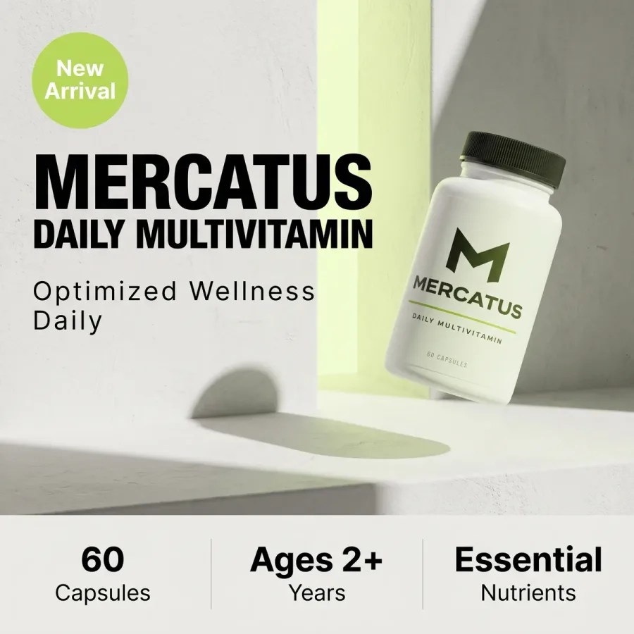A Mercatus ad template laid out with headline, subhead and product
